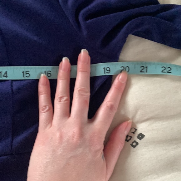 Indigo blue trumpet pencil wiggle dress keyhole L - Picture 7 of 11